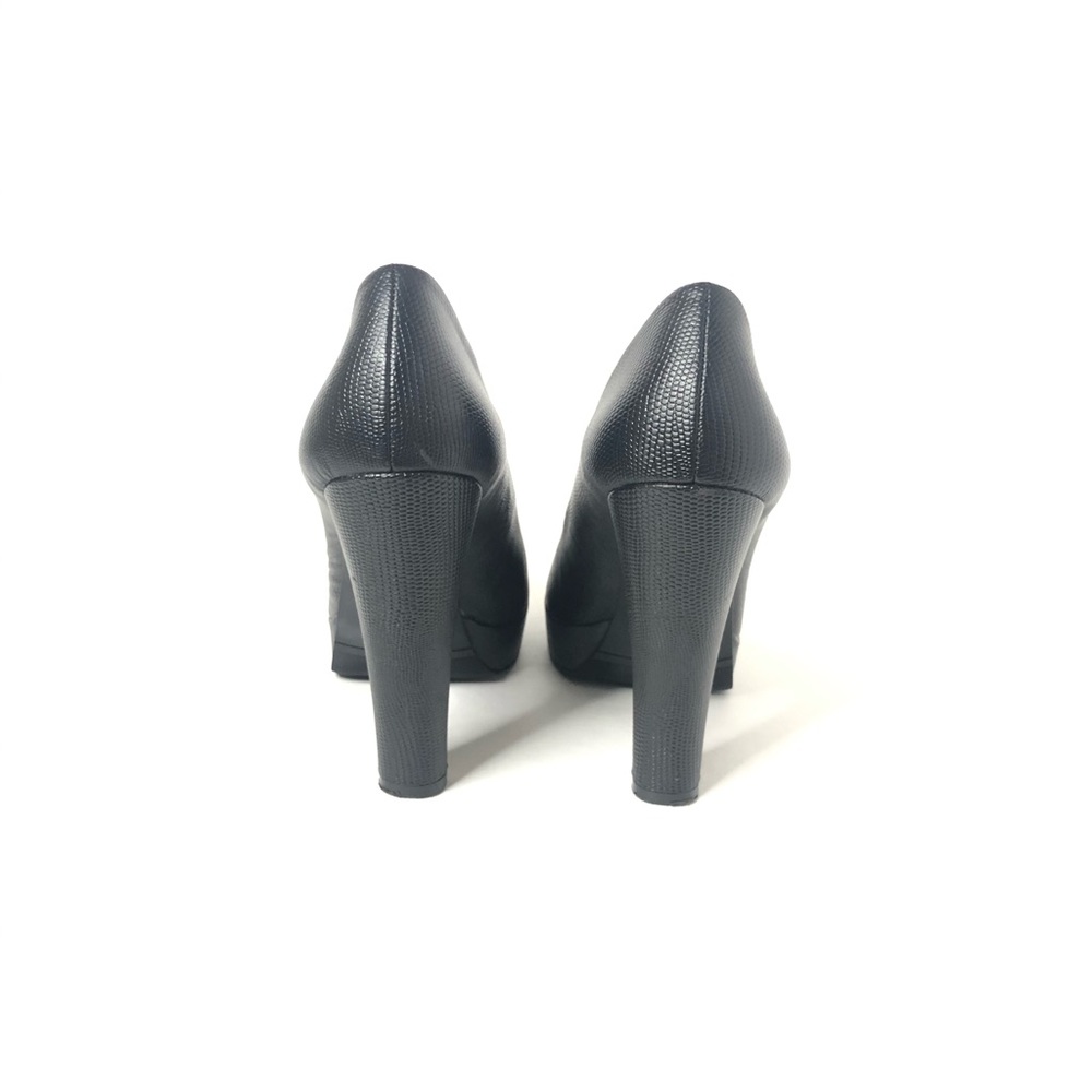 Calvin Klein Black Lizard-Embossed Platform Pumps | Statement Heels | 8.5 - Picture 4 of 7